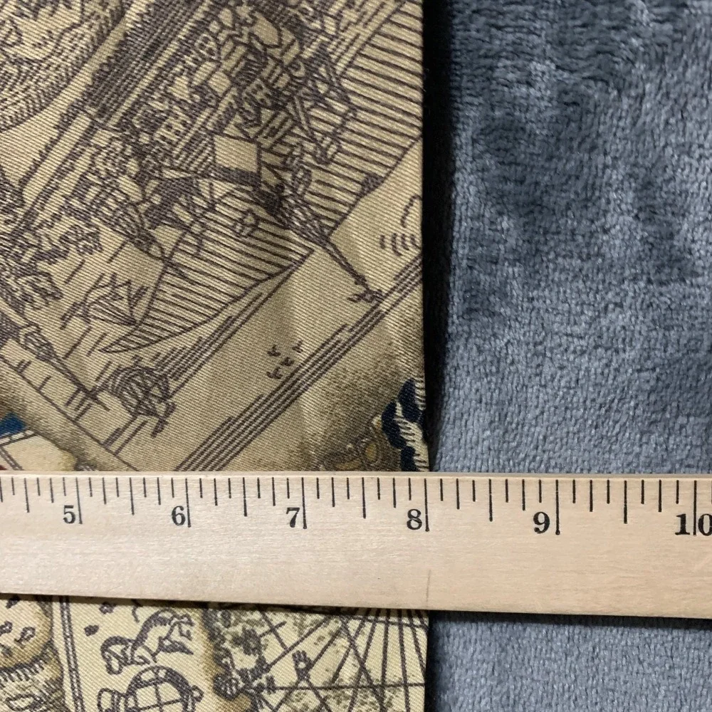 Vintage Mackintosh New England Map Nautical Souvenir Scarf Tie Massachusetts
